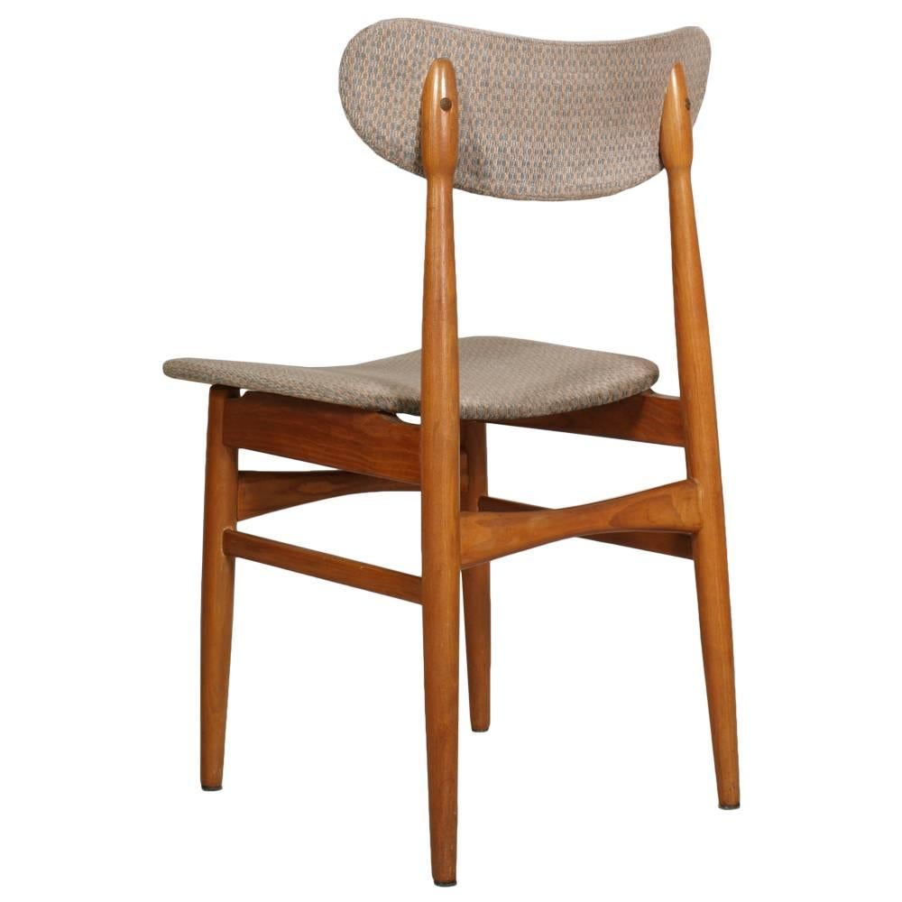 Mid-Century Modern Set of Six Danish Chairs 1950s Peter Hvidt and Orla Mølgaard-Nielsen Manner For Sale
