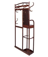 19TH Century Entrance Coat-Rack Hanger with Mirror by Thonet