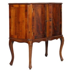 Used Early 20th C. Serpentin Buffet Cabinet Walnut Hand-Carved & veneer with Inlaids