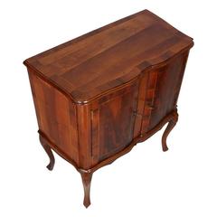 Early 20th C. Serpentin Buffet Cabinet Walnut Hand-Carved & veneer with Inlaids