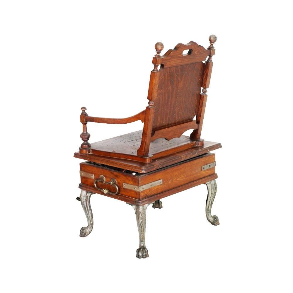 A rarity 19th century Josef Florenz Wien massage armchair. This armchair was born operated with steam and subsequently powered electrically.
Walnut structure, cast iron legs, carrying handles and steel footrests
Restored and working

Measure in