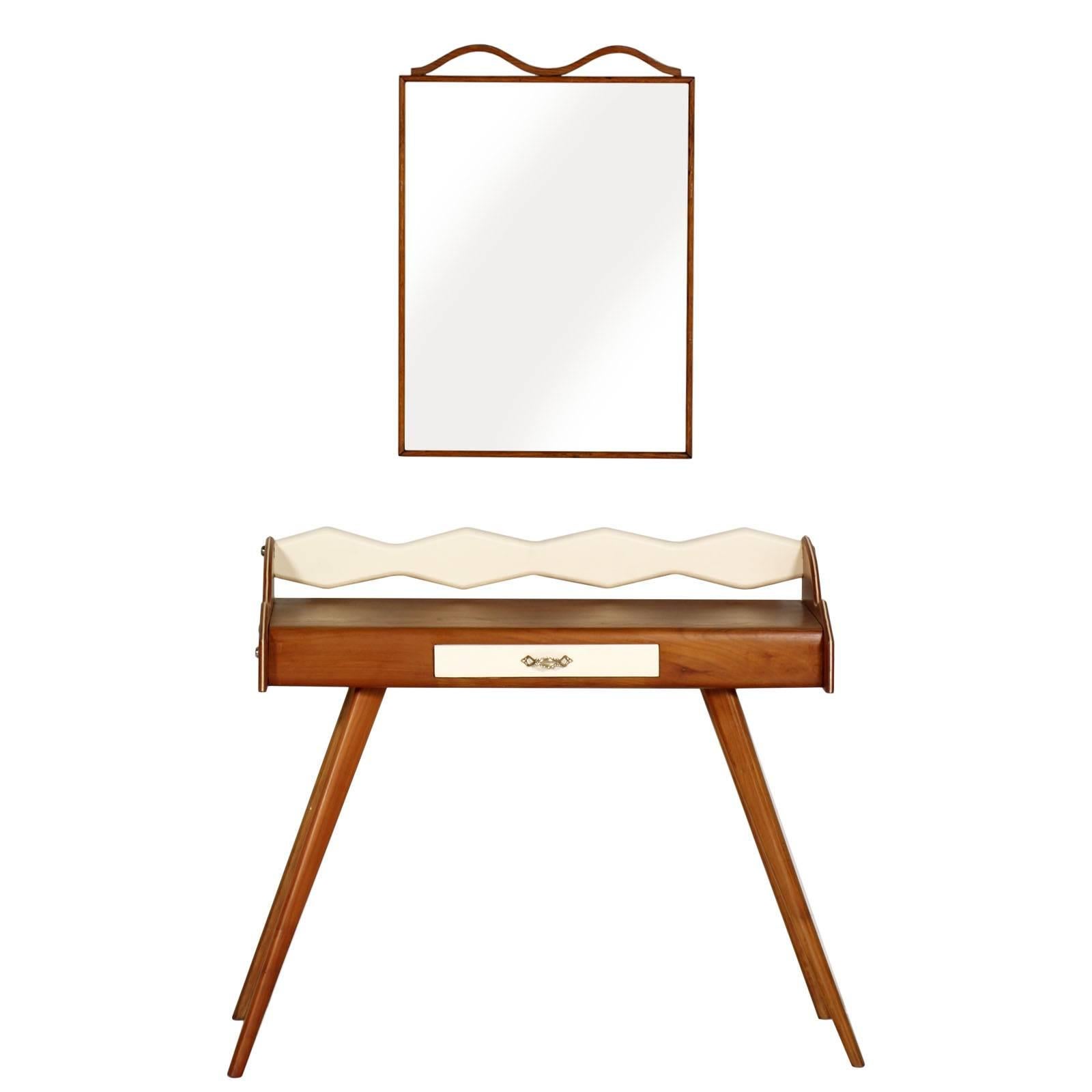 Mid-Century Modern Console with Mirror in Ico Parisi Style