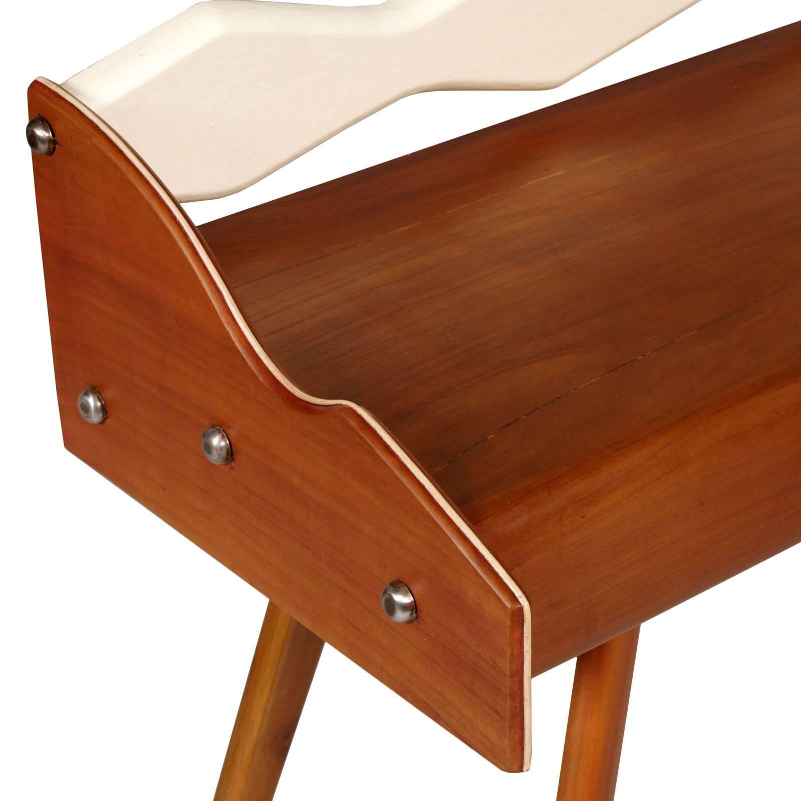 Italian Mid-Century Modern Console with Mirror in Ico Parisi Style