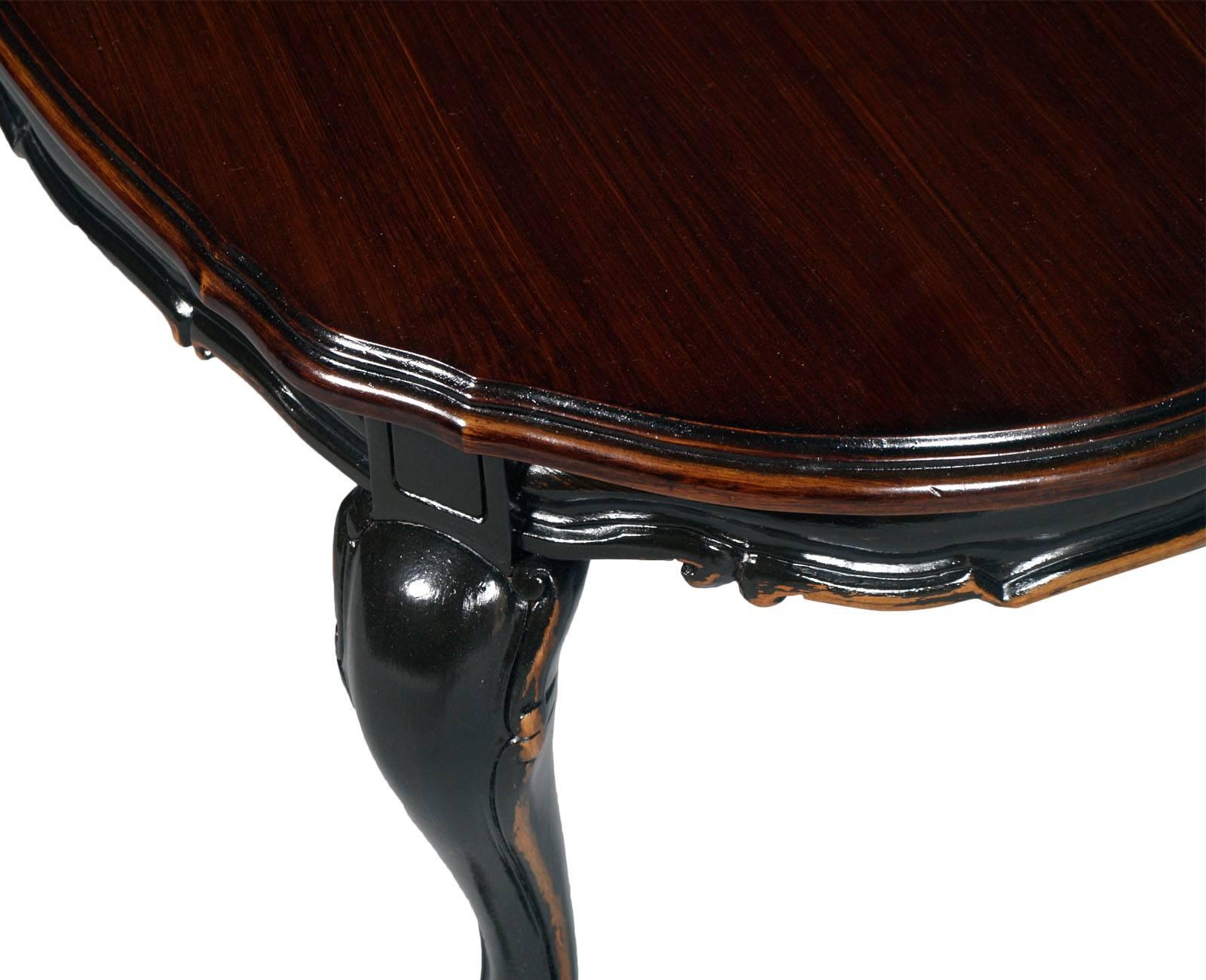 Baroque Revival Late 19th Century Venetian Baroque Coffee or Centre Table Carved Walnut Ebonized