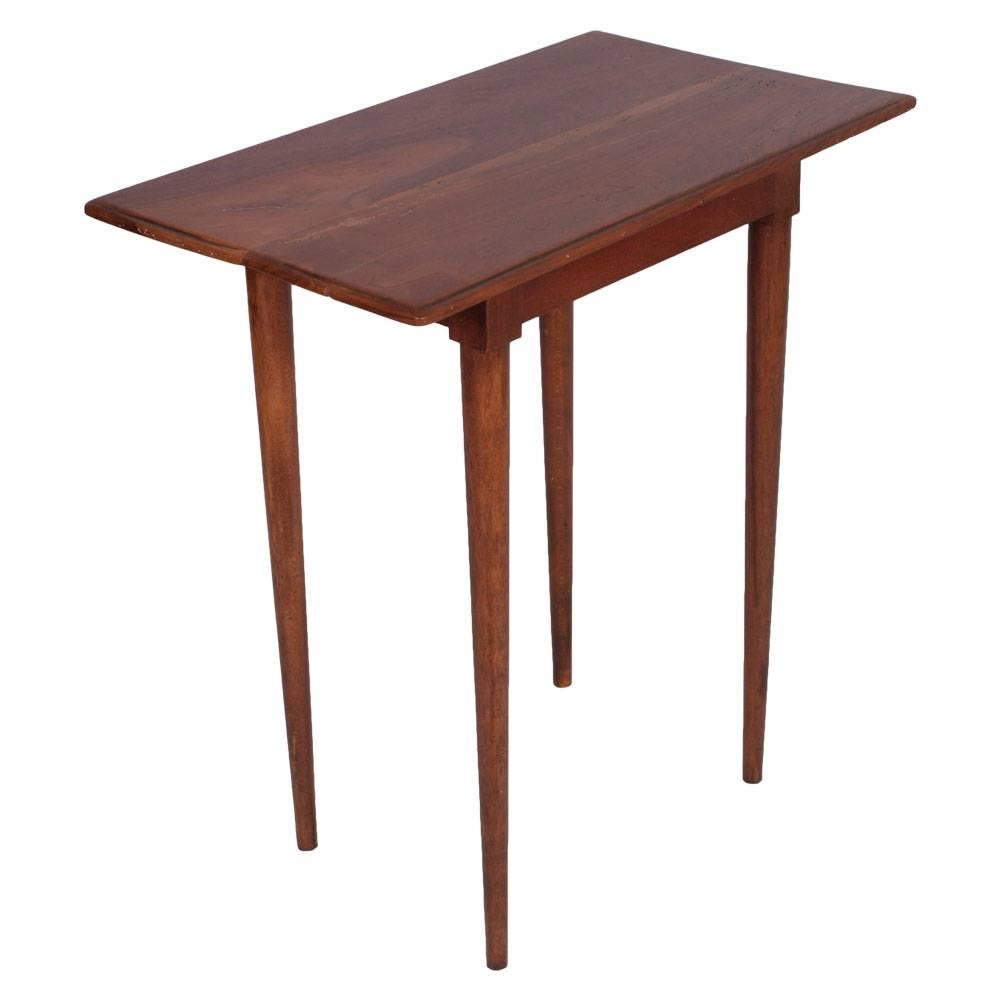Italy Mid-Century Art Deco Side Occasional Table, Massive Walnut Gio Ponti Style For Sale
