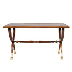 Art Deco Coffee Centre Table Gio Ponti Manner Hand-Carved Feet with Gold Leaf