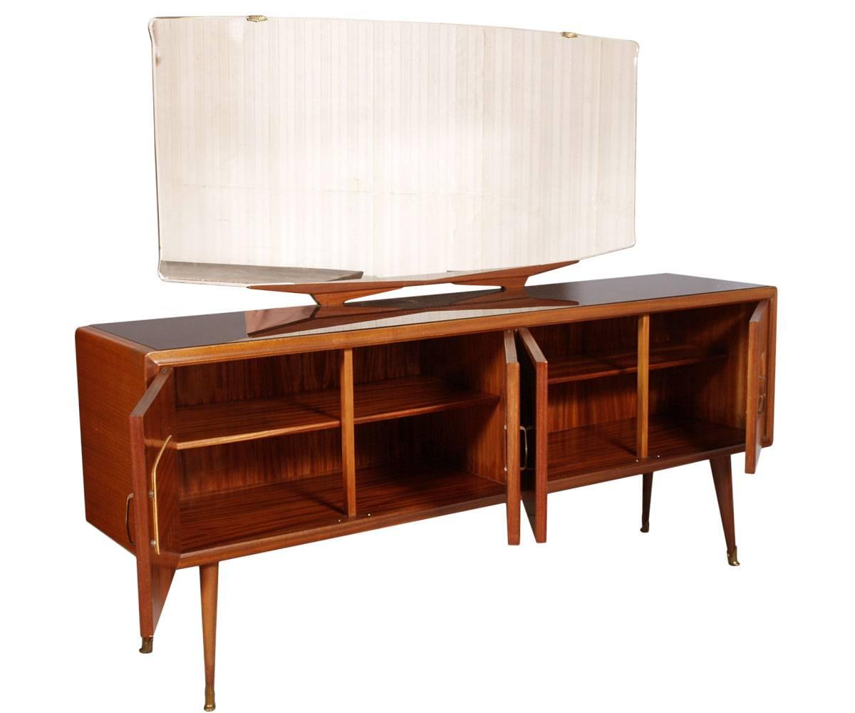 Mid-Century Modern Crédence italienne en enfilade du milieu du siècle dernier de Paolo Buffa pour Palazzi dell'Arte Cant en vente