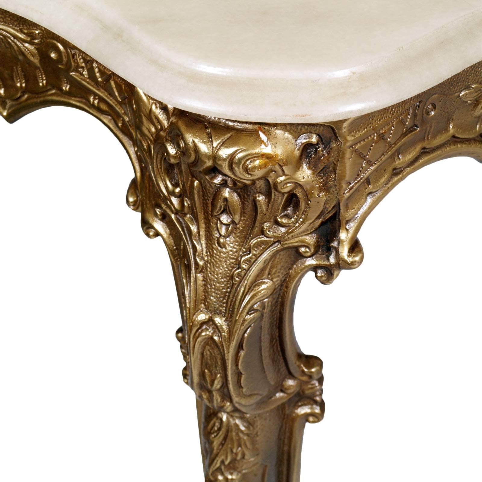 Early 20th Century Venetian Rococo Gilt Bronze Console, V. Cadorin Manner 1