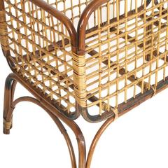 Mid-Century Modern Cradle Crib Bamboo and Rattam, Franca Helg per Bonaccina