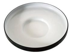 Mid-Century Modern Venini Centerpiece Murano Black Glass Layered Glass White