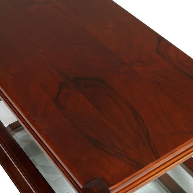 MidCentury Modern Coffee Table Bar Cart Mahogany, Frattini Per