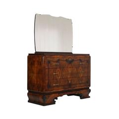 1920s Italian Art Deco by Meroni & Fossati Mesillas de noche dos camas individuales