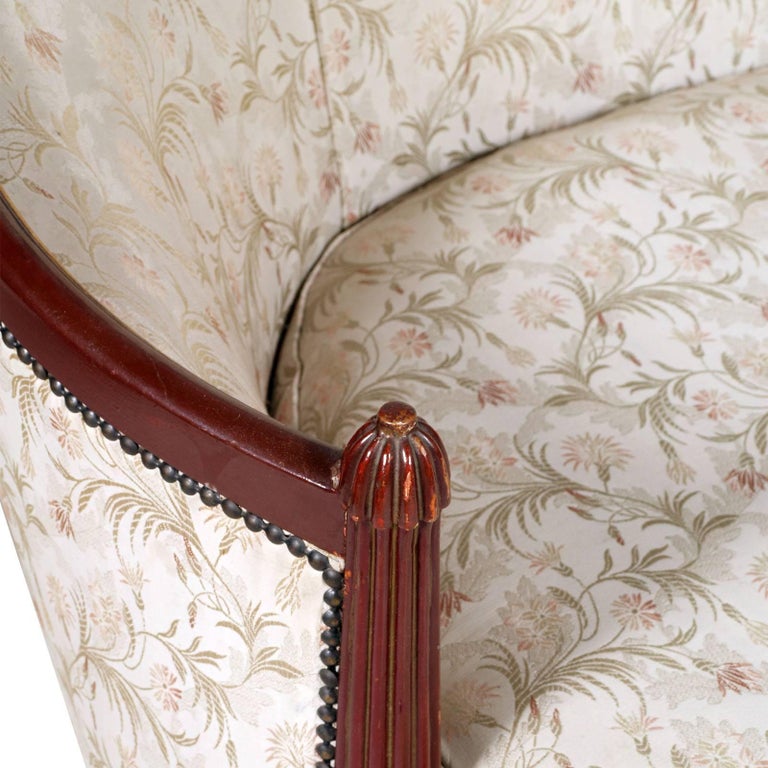 Loveseat Sofa Art Nouveau Belle 201 Poque Lacquered And