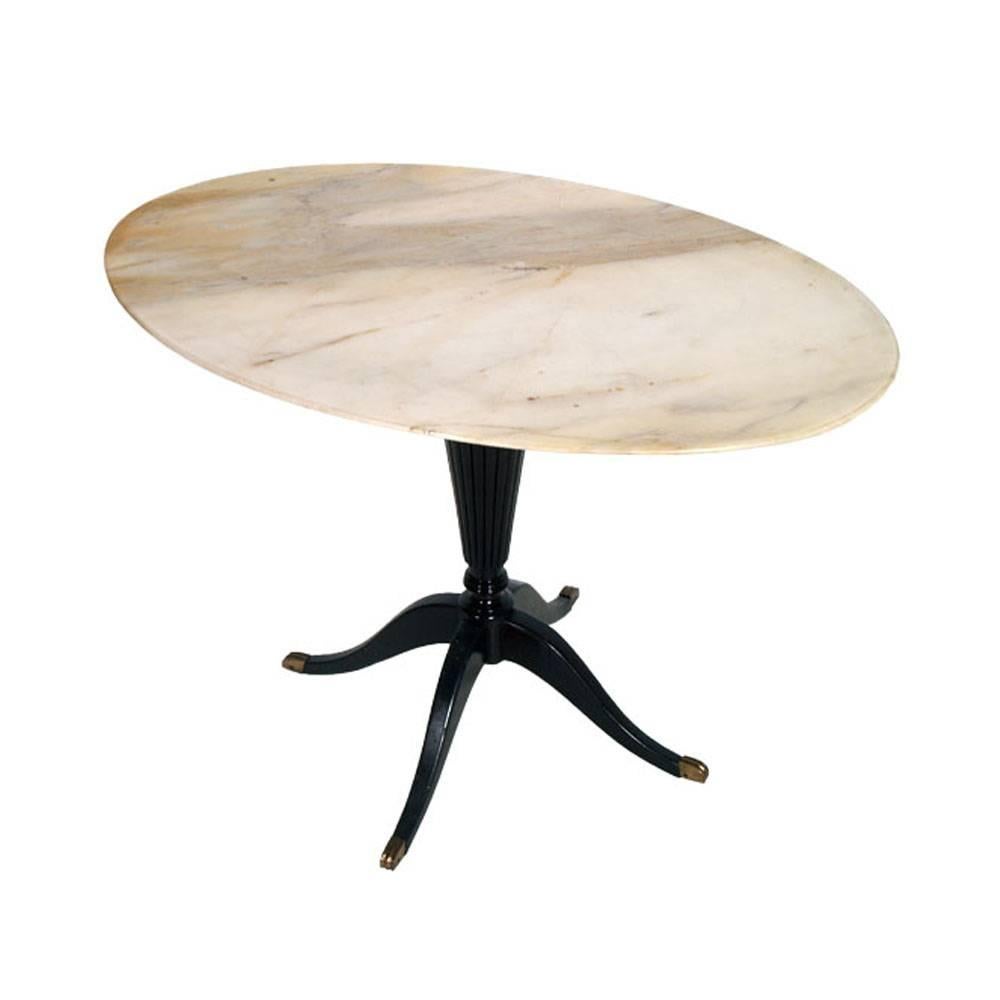 Tavolino da caffè Art Déco di Paolo Buffa per Cassina in mogano con piano Onix
