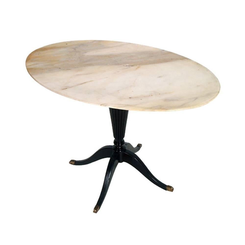 Table basse Art Déco de Paolo Buffa pour Cassina en acajou avec plateau en onix