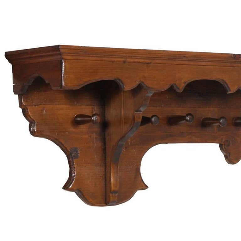 Mid-Century Tyrol Country Coat Rack, in Solid Wood, Restored and ...