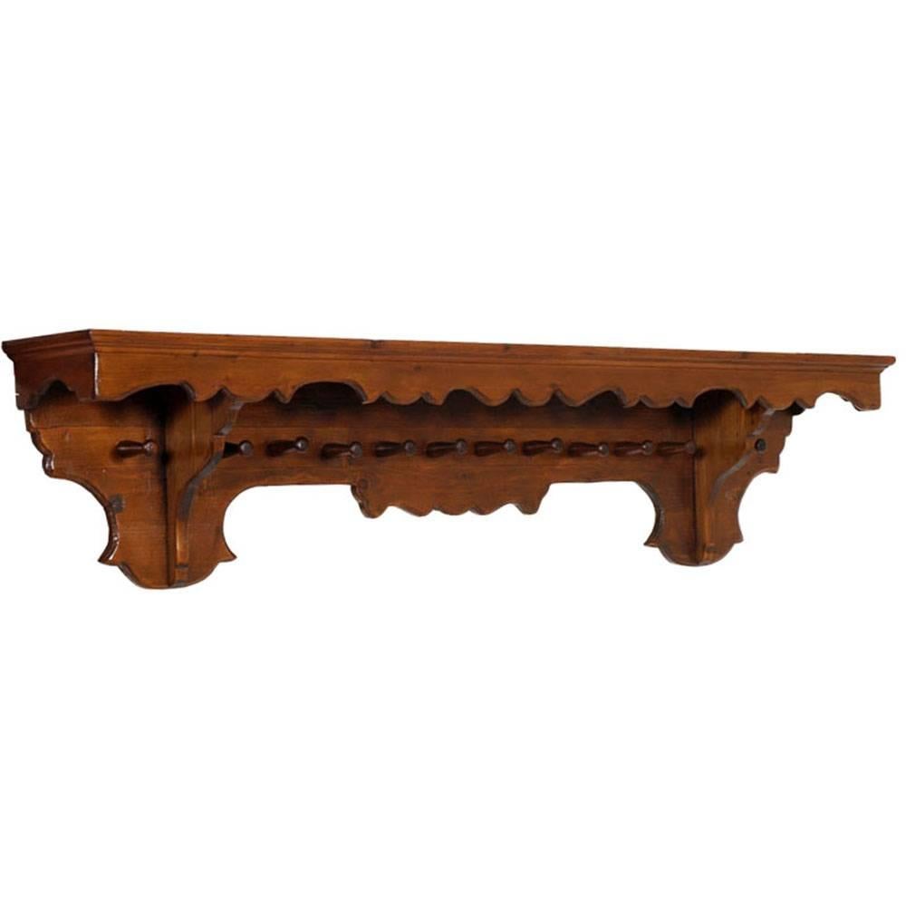 Mid-Century Tyrol Country Coat Rack, in Solid Wood, Restored and Polished to Wax