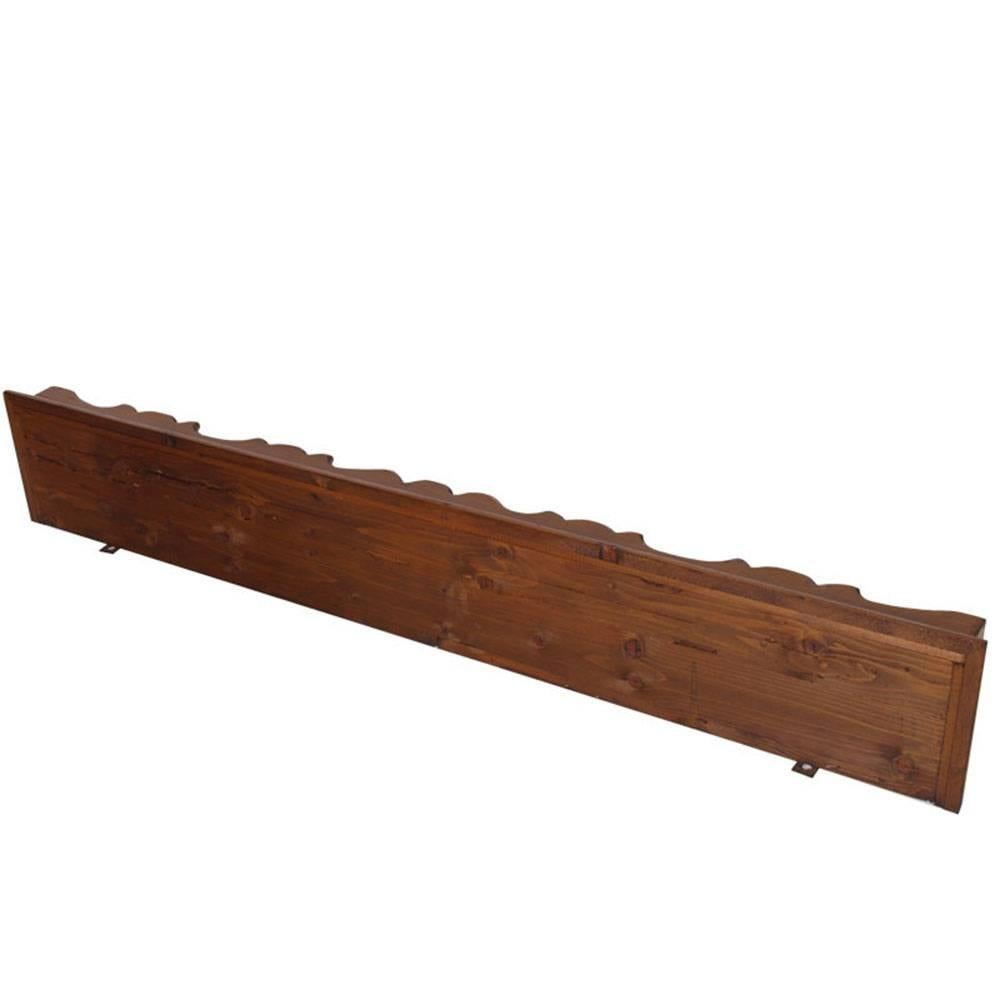 Italian Mid-Century Tyrol Country Coat Rack, in Solid Wood, Restored and Polished to Wax