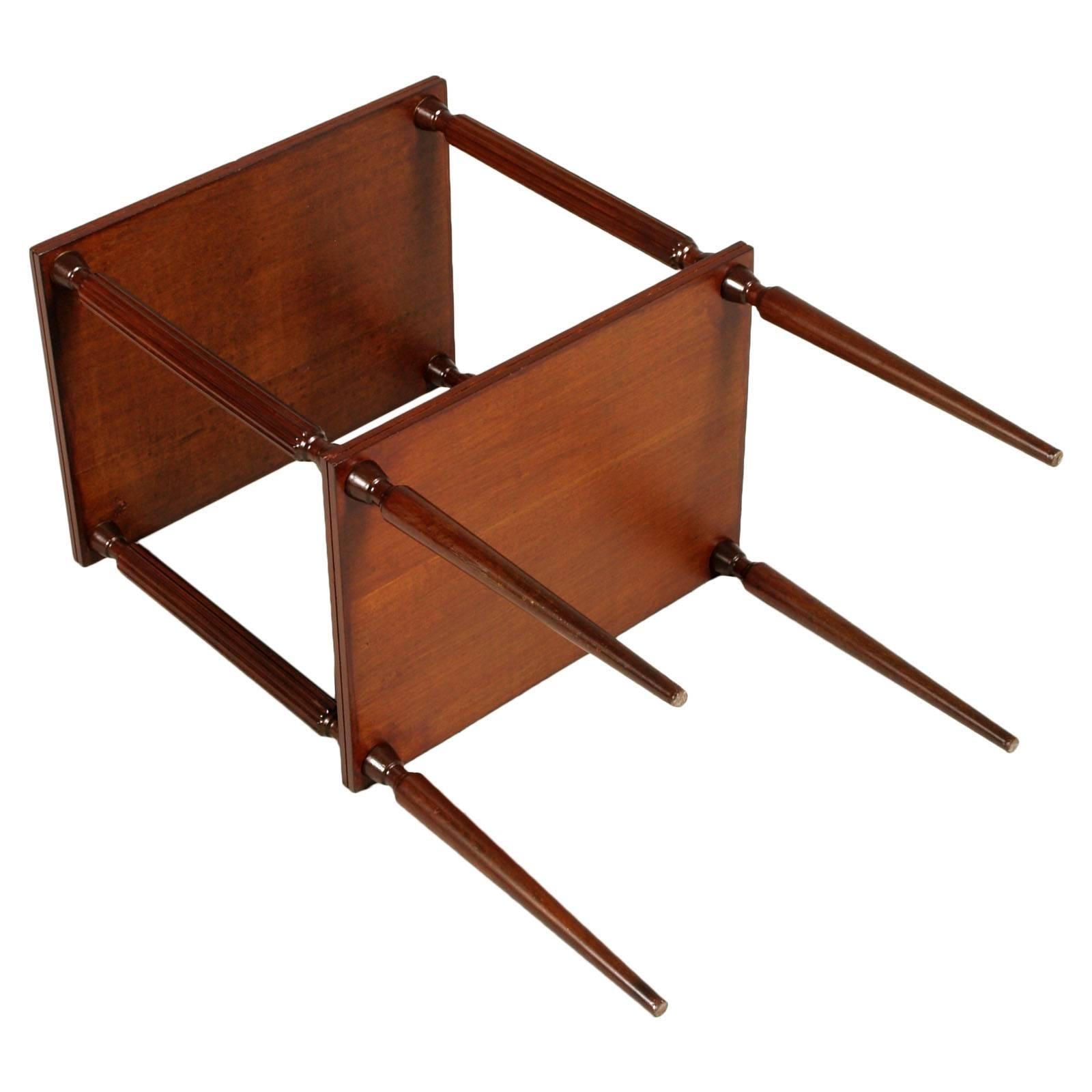 Italian Mid-Century Modern Mahogany Side Table, Console, Neoclassical Style For Sale