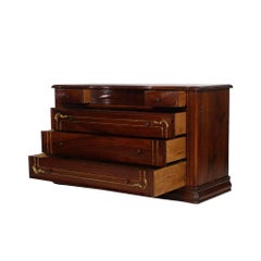 1910s French Art Nouveau Belle Époque Commode Chest of Drawers , Carved Mahogany