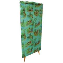 Mid-Century Modern Garderobenständer/Kleiderständer/Hängelampe Vinylpolsterung Bukolisch Ico Parisi Stil