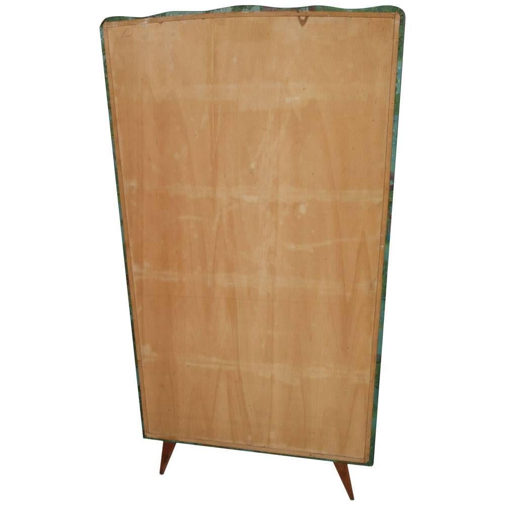 20th Century Mid-Century Modern Coat Rack Hanger Vinyl Upholstery Bucolic Ico Parisi Style For Sale