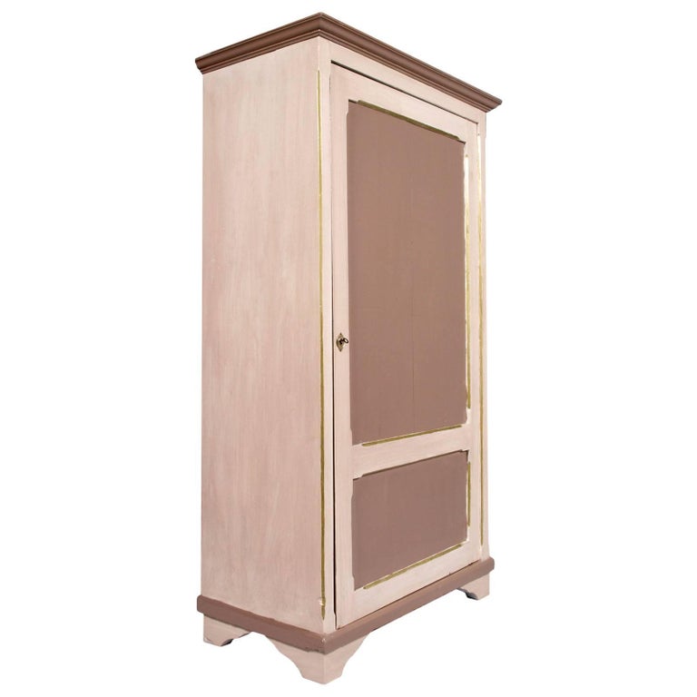 19th Century Painted Provencal Wardrobe Library Cabinet Cupboard