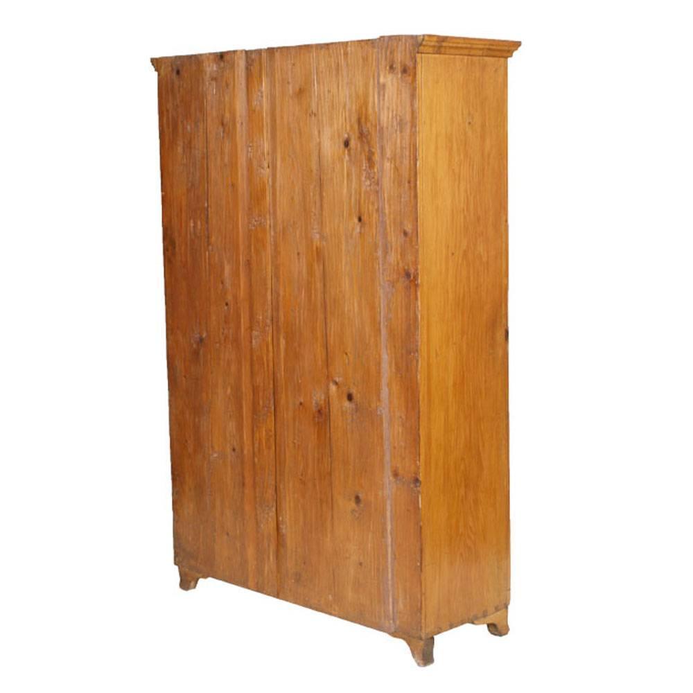 Neoclassical Late 19th Century, Austrian Neoclassic Cupboard Wardrobe in Solid Fir Restored For Sale