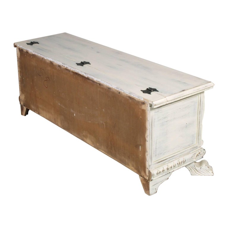 1920s shabby chic white blanket chest carved wood 1920s shabby chic white blanket chest carved wood