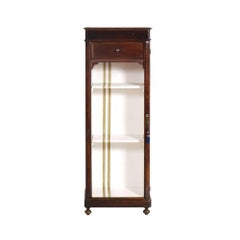 Mid 19th Century Bookcase Display Cabinet in Walnut Restored Polished to Wax