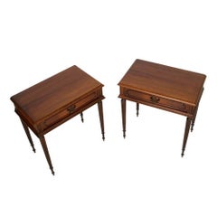 Early 20th Century Pair Nightstands Louis XVI , Walnut restored & wax polished