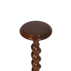 Tuscany 19th Century Renaissance Column Pedestal by Dini & Puccini in Walnut