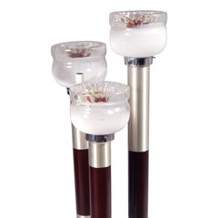 1970s Floor Lamp by Mazzega , Carlo Mason attributet Murano Glass & Chrome Steel