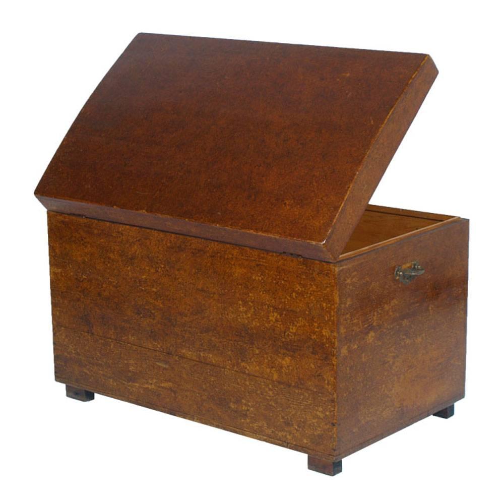 Italien 1850s Antike Reisetruhe Truhe in massivem Holz poliert zu Wachs (Italienisch) im Angebot