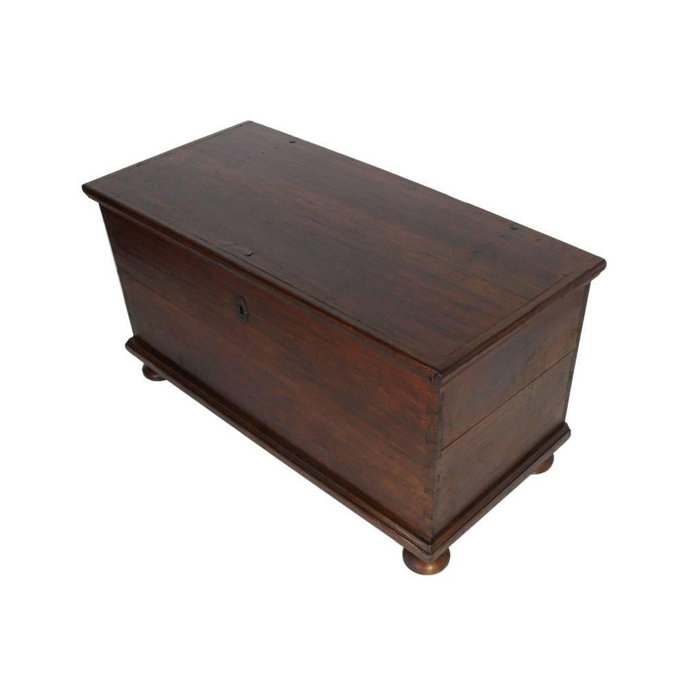 Country Early 19th Century Italian Chest Trunk in Solid Fir