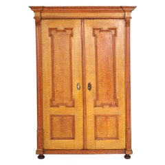 Used Original Tirol Wien Wardrobe Cupboard Massive Wood Laquered Faux Wood