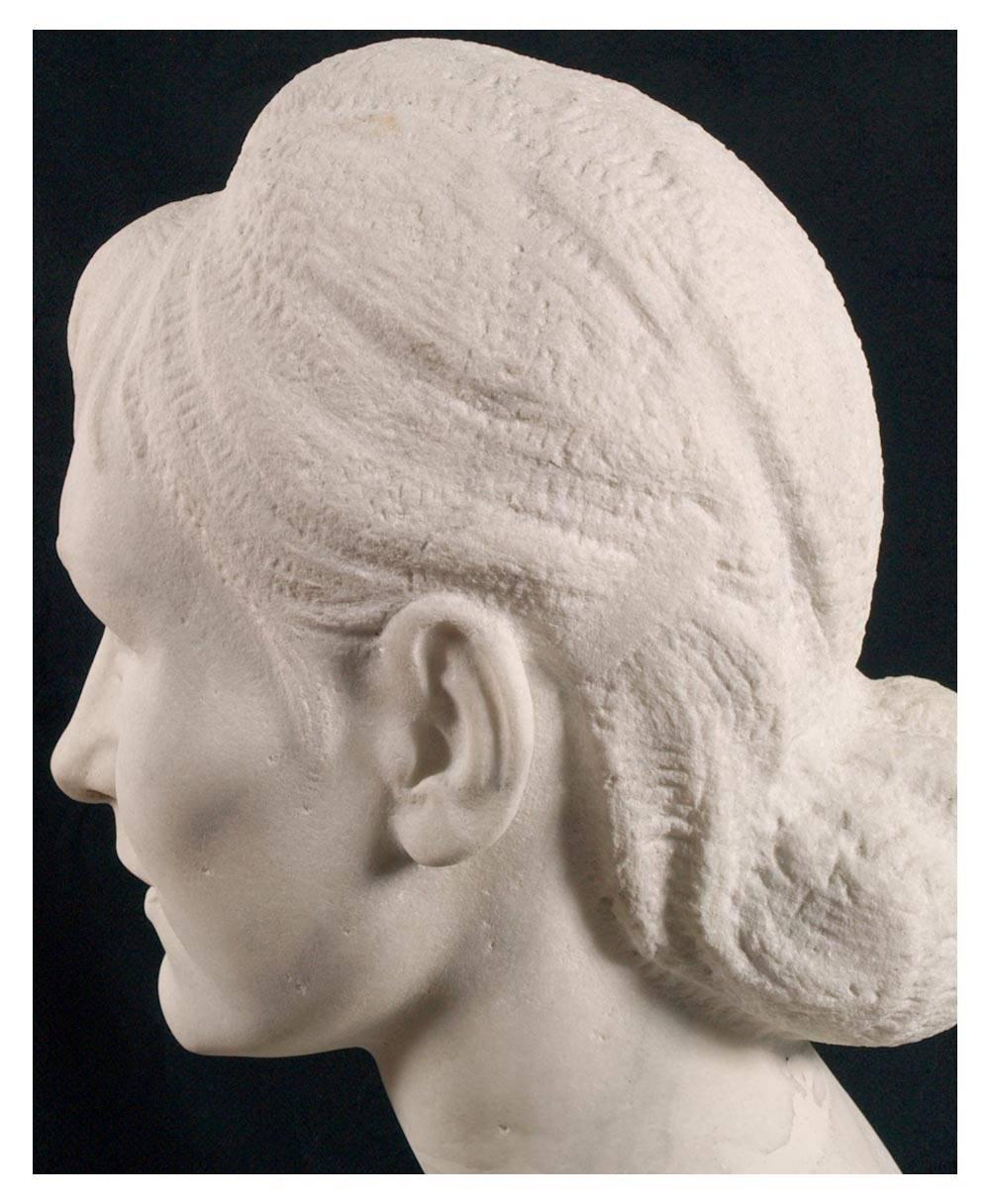 Bust Eleonora Duse Attributable Sculptor Arrigo Minerbi Villa Callas Sirmione In Good Condition For Sale In Vigonza, Padua