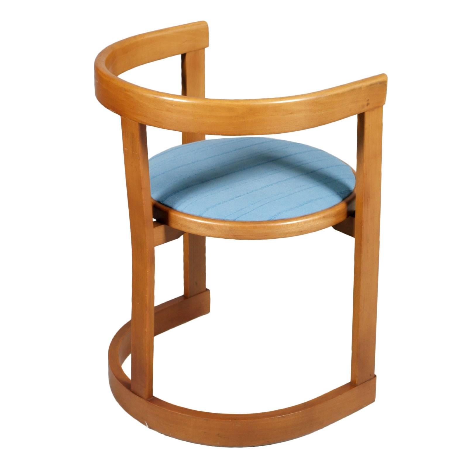 Upholstery Italian Mid-Century Modern Pair Frank Lloyd Wright Style Barrel Armchairs