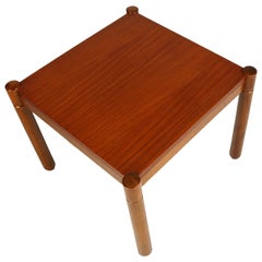 Table basse moderne du milieu du siècle dernier, style Afra e Tobia Scarpa, polie à la cire