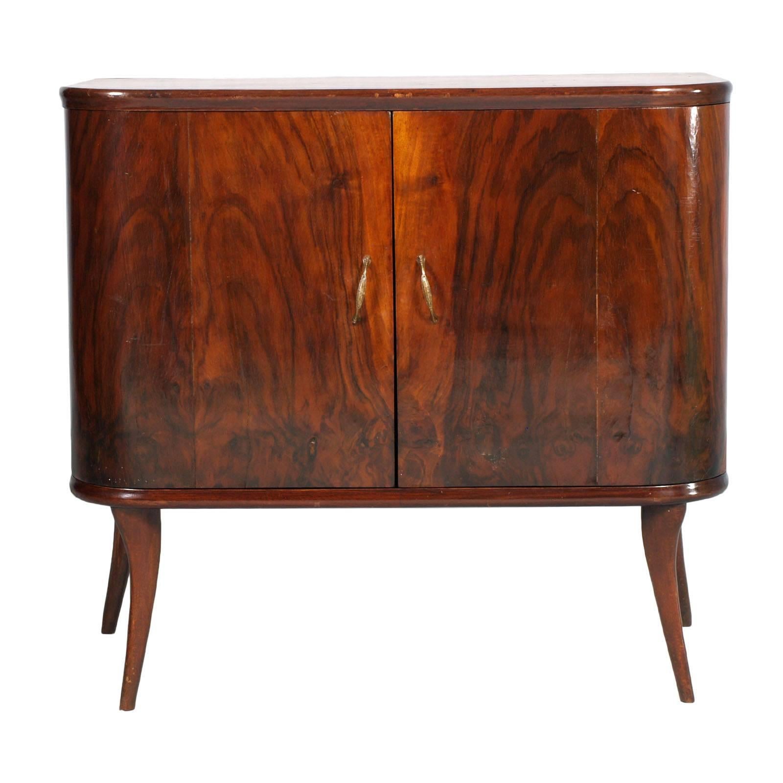 Cantu Mid Century Sideboard in walnut Vittorio Dassi attributed wax-polished