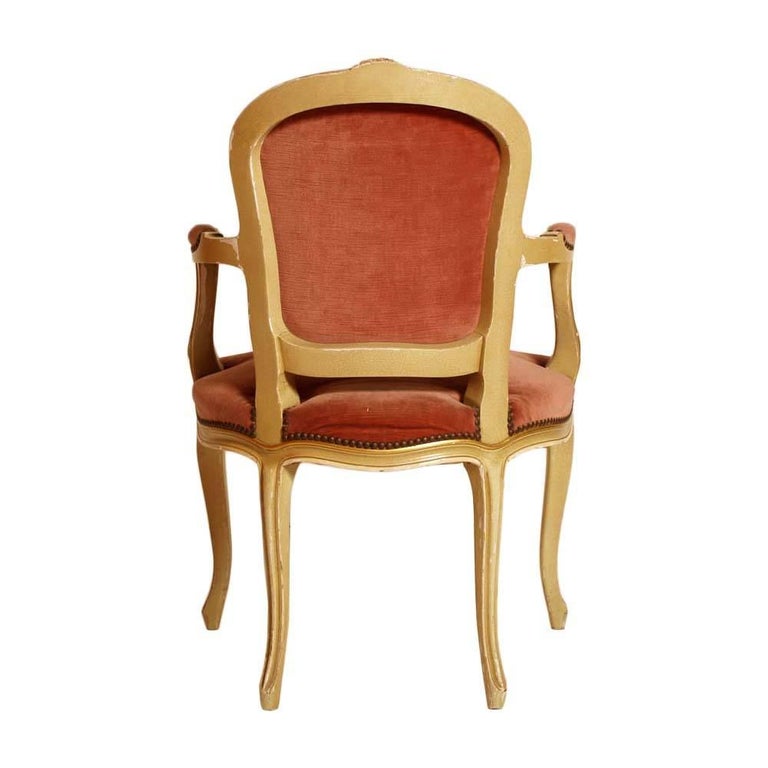 Poltrona barocca veneziana del XIX secolo, legno intagliato