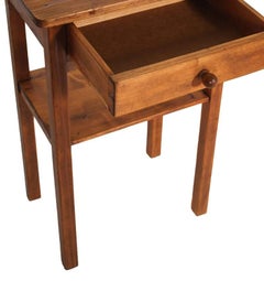 Antique Art Deco Italy Country Nightstand in Pine, Restored and Polished to Wax