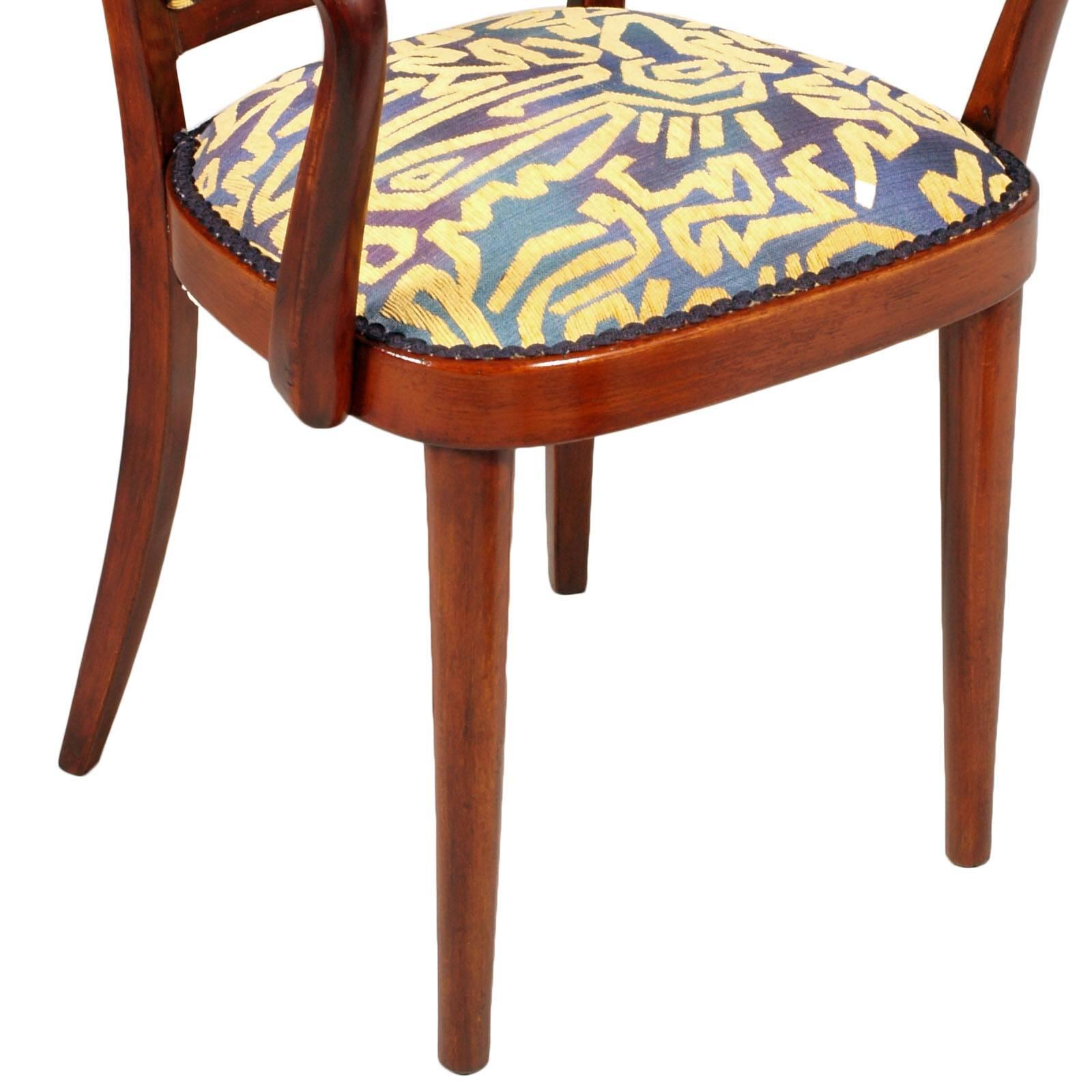 Italian Mid-Century Modern Gio Ponti Attributed Armchair, Walnut, Restored, Finished Wax For Sale