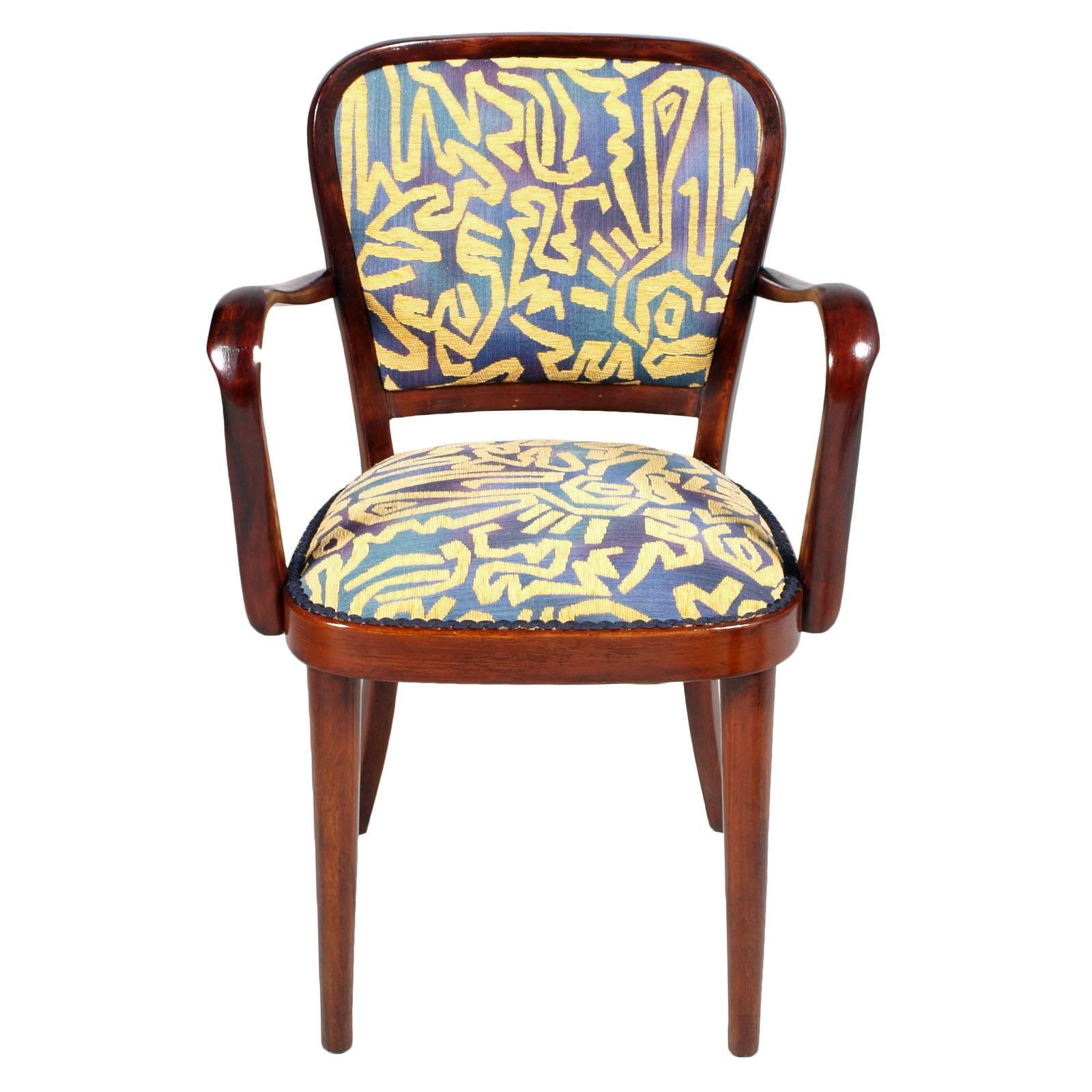 Mid-Century Modern Gio Ponti Attributed Armchair, Walnut, Restored, Finished Wax For Sale 2