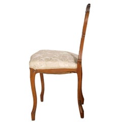 18th Century Baroque Chair for Desk or Vanity Hand-Carved Walnut, Restored