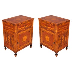 19th Century Neoclassic Lombard Bedside Tables Maggiolini Style Polished to Wax