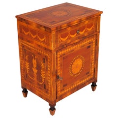 19th Century Neoclassic Lombard Bedside Tables Maggiolini Style Polished to Wax