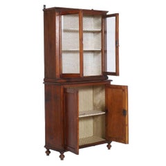 19th Century Country Sideboard Display Cabinet Solid Pine Restored Wax Polished