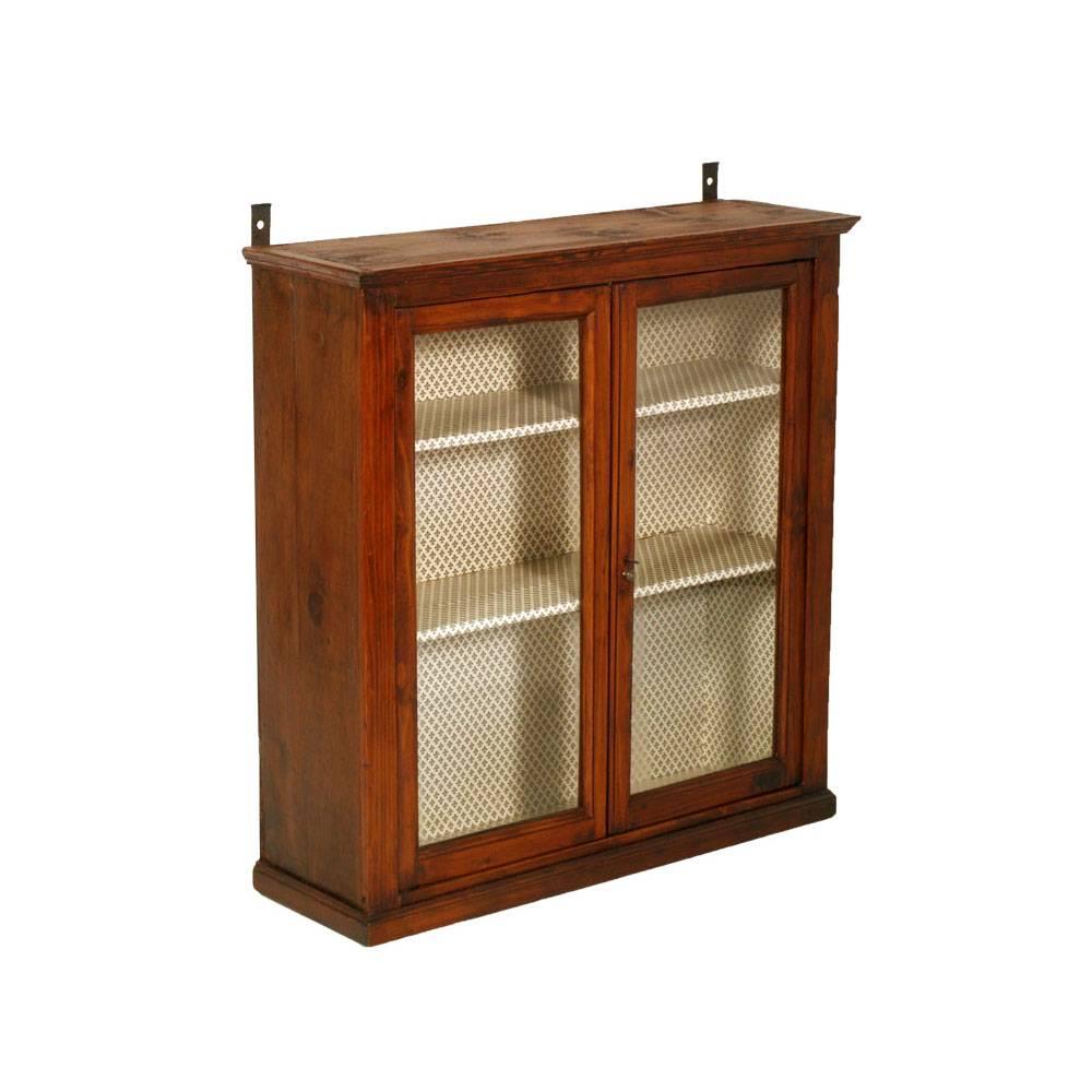 Italian 19th Century Country Sideboard Display Cabinet Solid Pine Restored Wax Polished For Sale