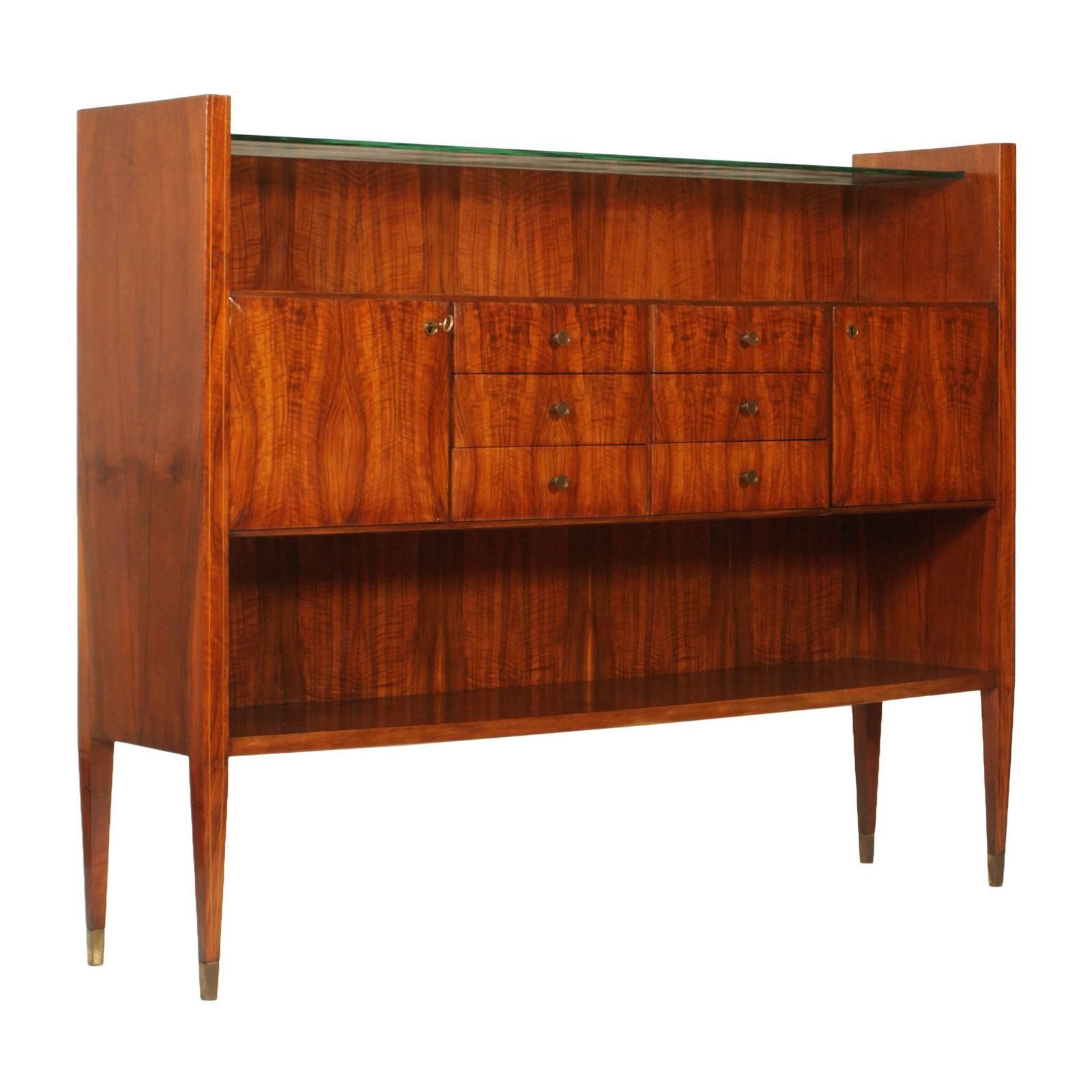 Italian Modern Rationalist Credenza, Vittorio Dassi Attributable in Rosewood